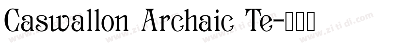 Caswallon Archaic Te字体转换
